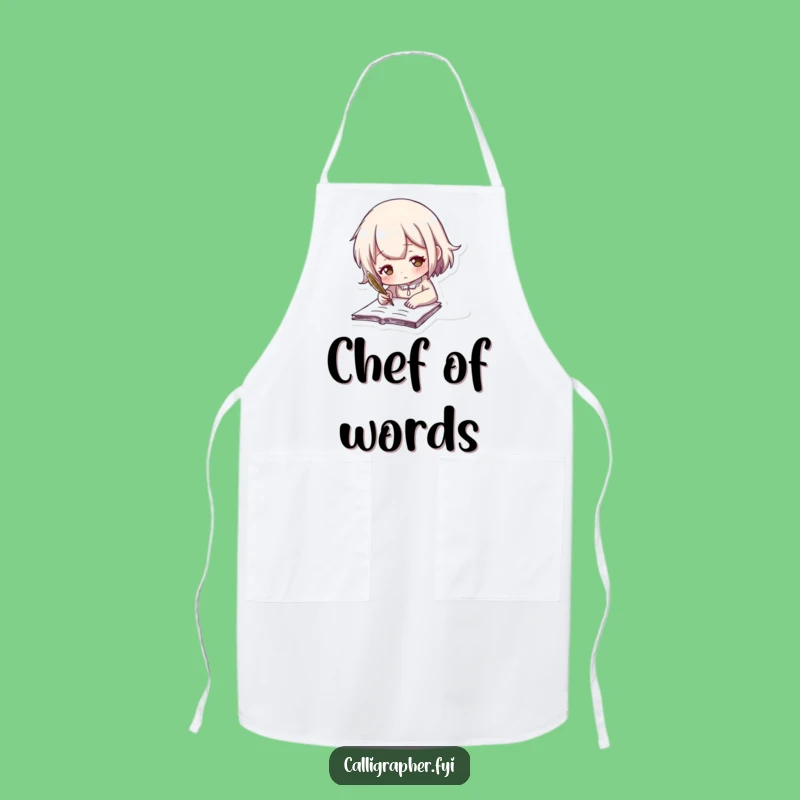 Funny Quill Writer Apron: Cute Character's Kitchen Tales Funny Gift