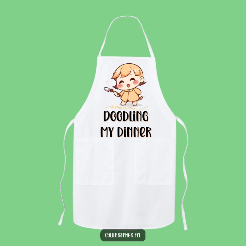Funny Cursive Practice Apron: Elegant Character Design, Perfect Funny Gift
