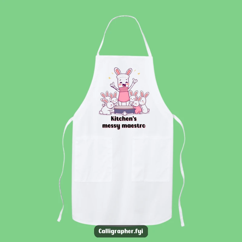Funny Sock Dust Bunny Conductor Apron: Kitchen Maestro, Humorous Chef Gear, Gift!