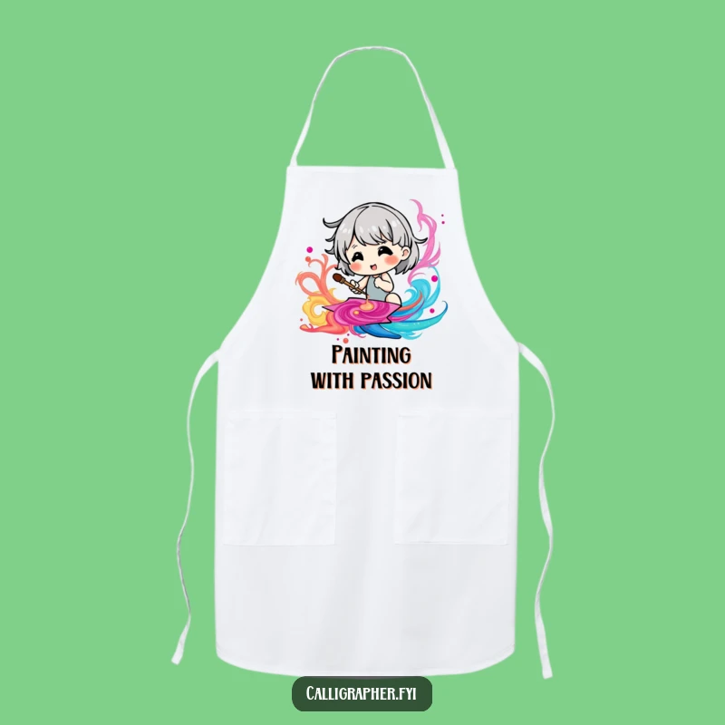 Funny Cute Character Apron: Paint Your Masterpiece with Hilarious Protection!