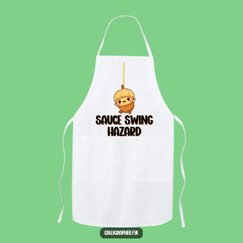Funny Acorn Spaghetti Swing Apron: Brave Chef, Pasta Adventures, Gift!