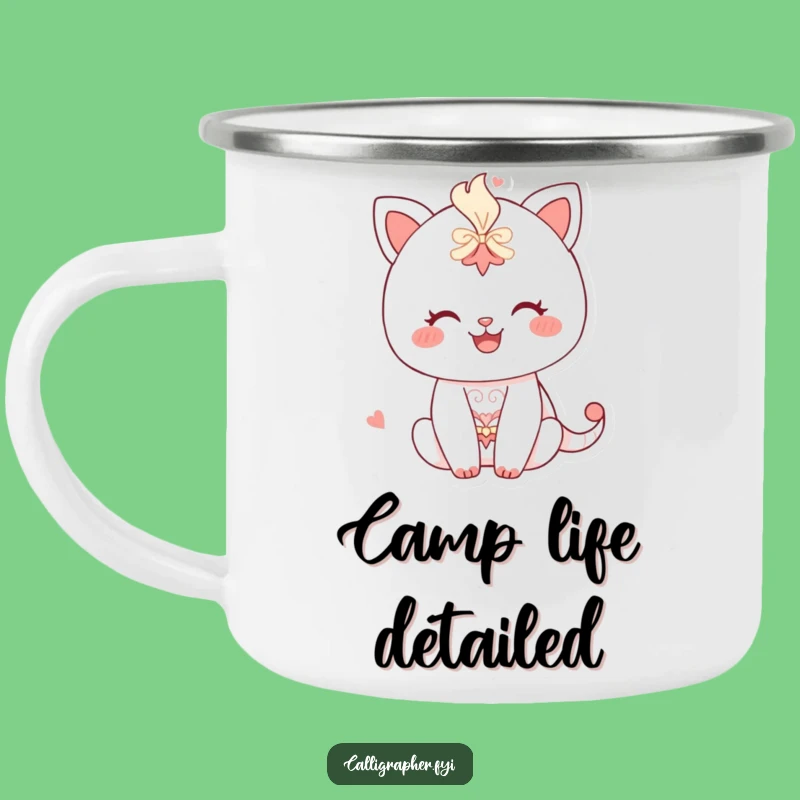 Funny Happy Character Drawing Camping Mug - Sip and Sketch Your Adventures!