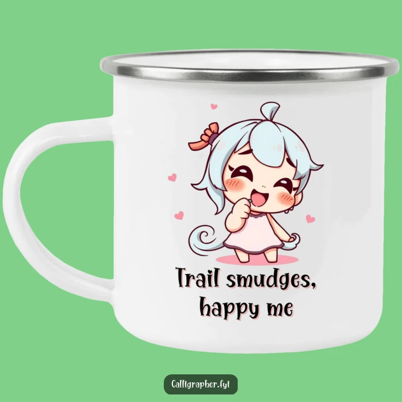 Funny Artist Finger Paint Camping Mug: Outdoorsy Giggling Artist's Swirls, Funny Gift