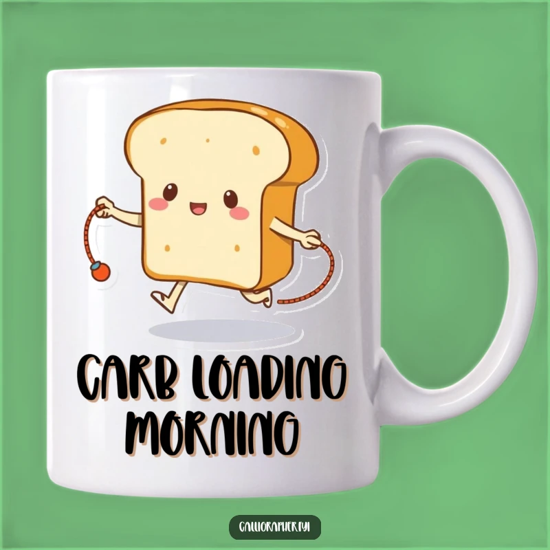 Funny Bread Skipping Rope Mug: Hilarious Gift for Fitness Fanatics and Bakers