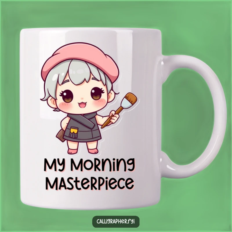 Funny Artist Character Beret Mug: Prideful Painter Gift for Creatives