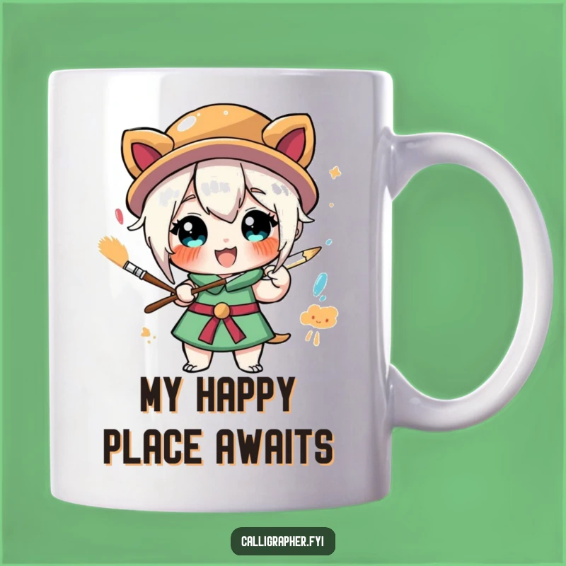 Funny Artist Mug: Exuberant Painter Character, Perfect Creative Gift for Art Lovers