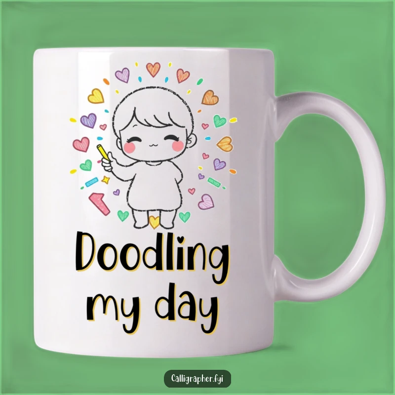 Funny Chalk Artist Character Mug: Colorful Creation Gift