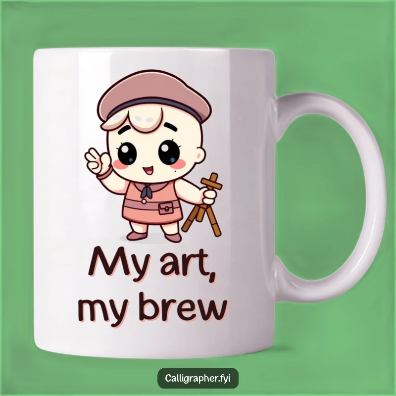 Funny Kawaii Artist Beret Mug - Proud Creator Gift for Art Lovers