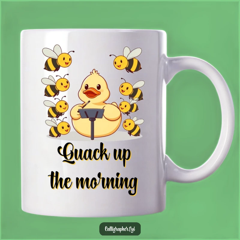 Funny Rubber Ducky Conductor Mug: Hilarious Gift for Music Lovers and Bee Fans