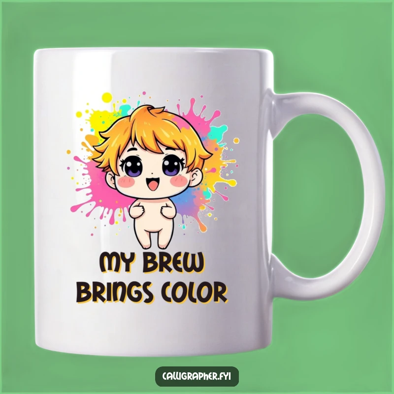 Funny Playful Character Paint Mug - Splash Some Fun Into Your Day!