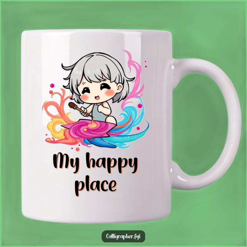 Funny Cute Character Painting Swirls Mug: A Hilarious and Artistic Gift Idea!