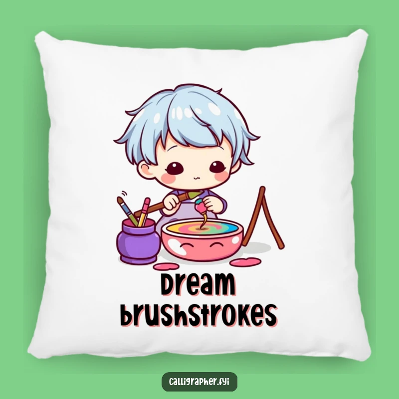 Comfy Kawaii Artist Pillow - Cozy Creations & Cute Art Gift