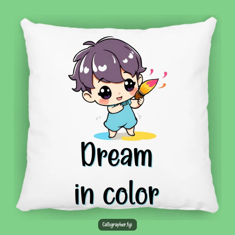 Funny Art Character Pillow - Painter's Comfort Gift