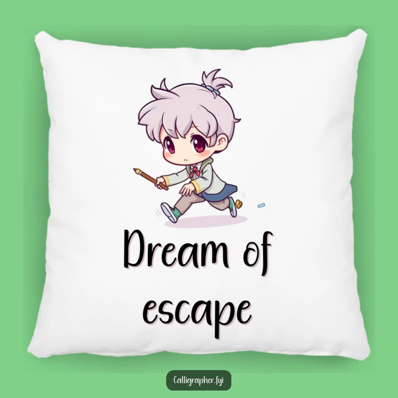 Funny Artist's Chase Pillow: Cozy & Comical Art - Perfect Funny Gift!