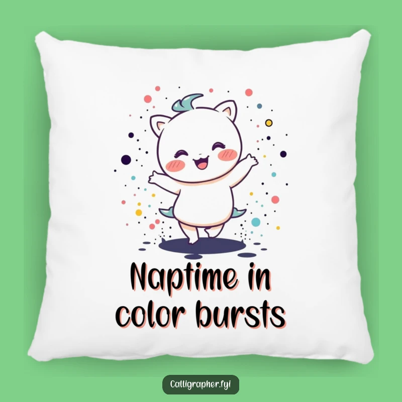 Funny Kawaii Dance Pillow - Cozyartist Ink Splatter Accent
