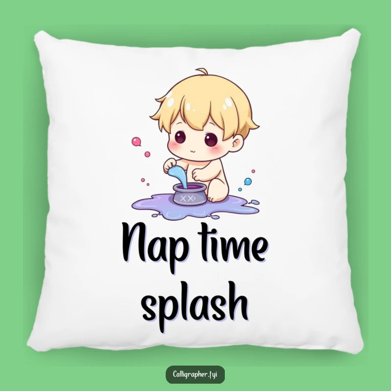 Funny Ink Splash Pillow: Cozy Up with Playful Design and Laughter!