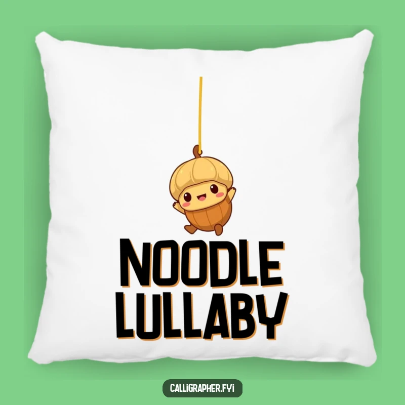 Funny Acorn Spaghetti Swing Pillow: Cozy Comfort, Humorous Accent, Gift!