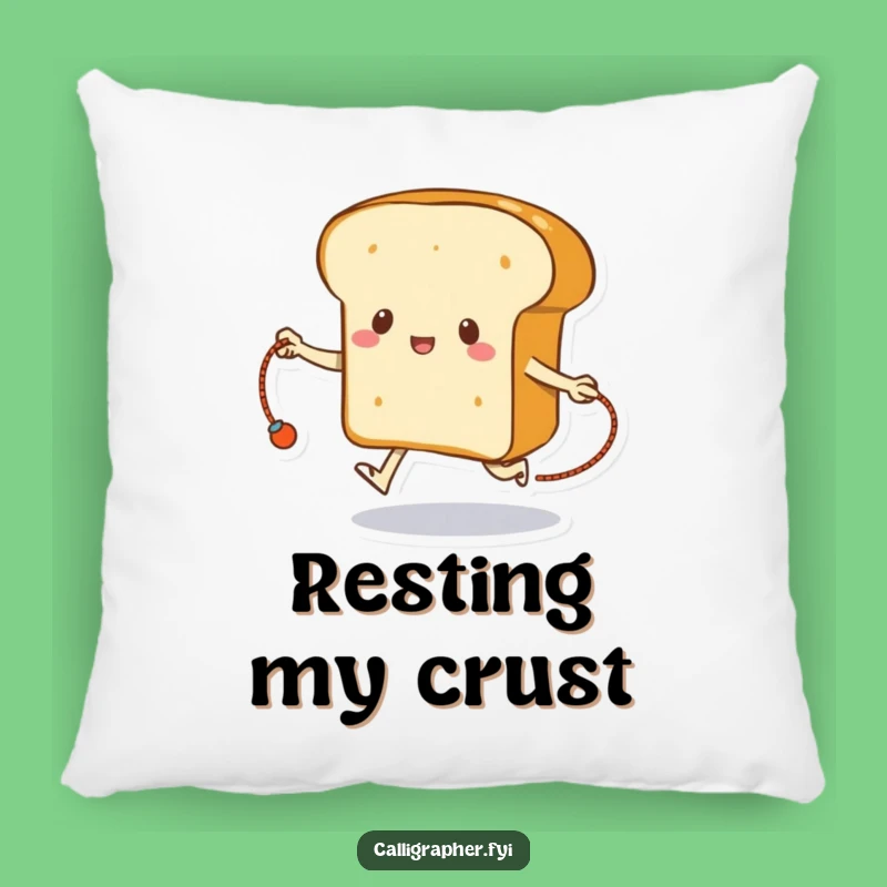 Funny Bread Skipping Pillow: Soft and Comical Decor for Active Homes