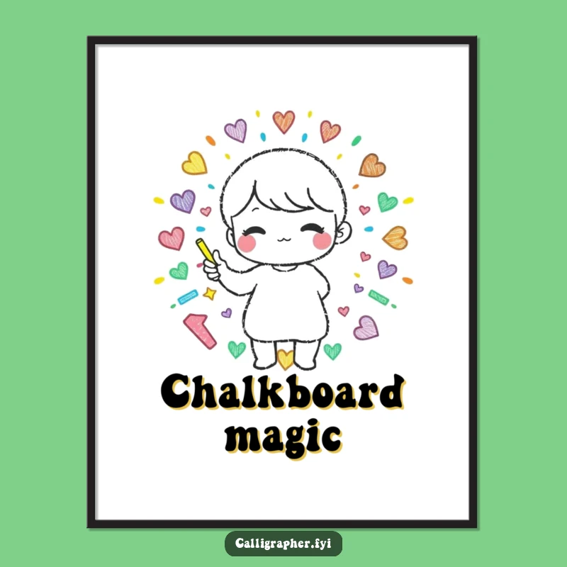 Funny Chalk Artist Digital Art: Instant Colorful Charm