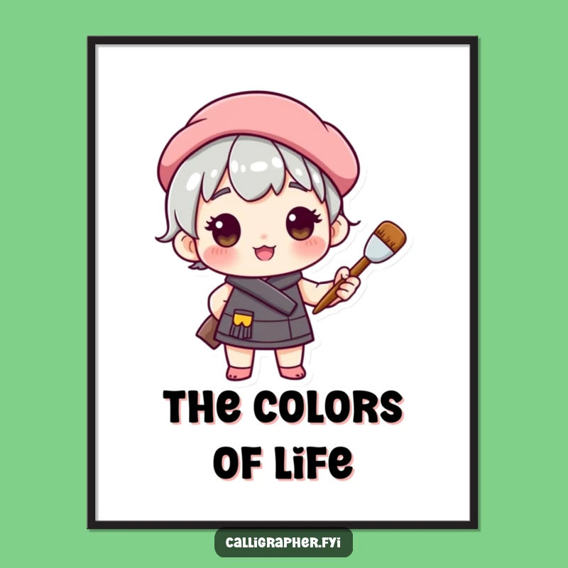 Funny Artist Beret Digital Art: Instant Inspiration for Walls