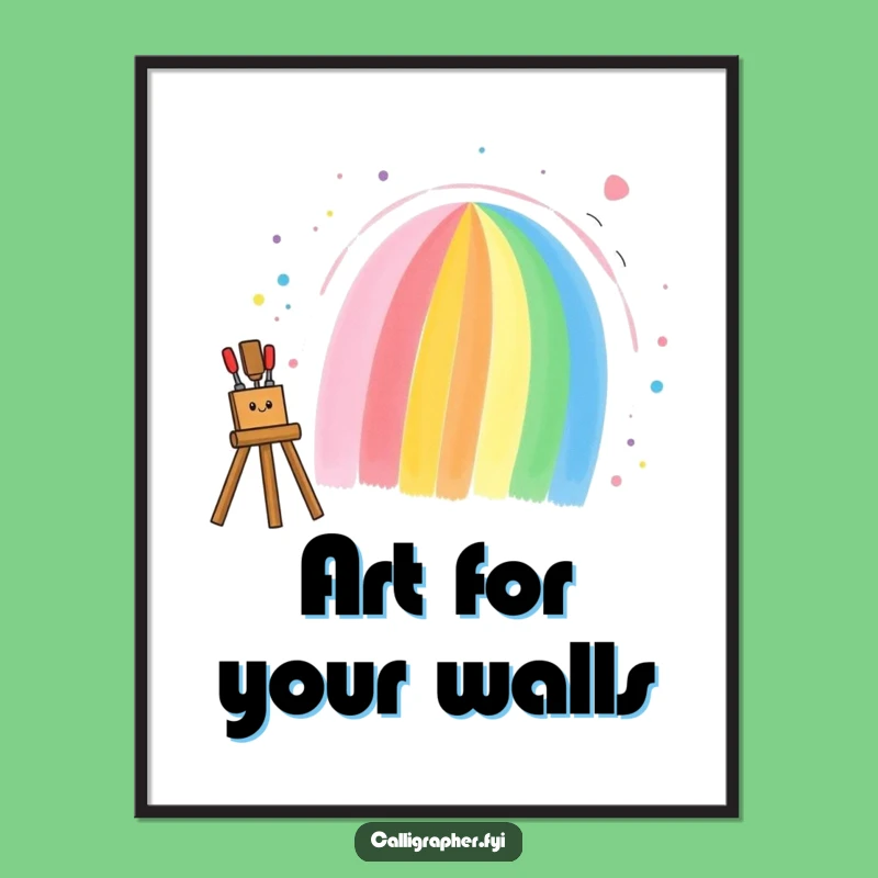 Funny Rainbow Artist Digital Print: Instant Art & Cheer - Perfect For Home!
