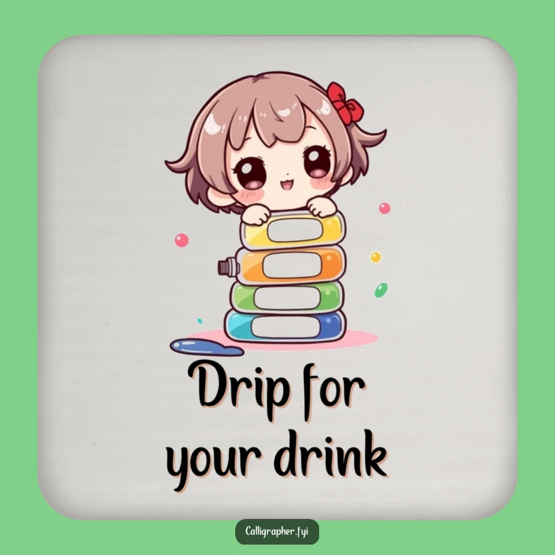 Funny Ink Balance Coaster - Cute Character Artist's Table Gift