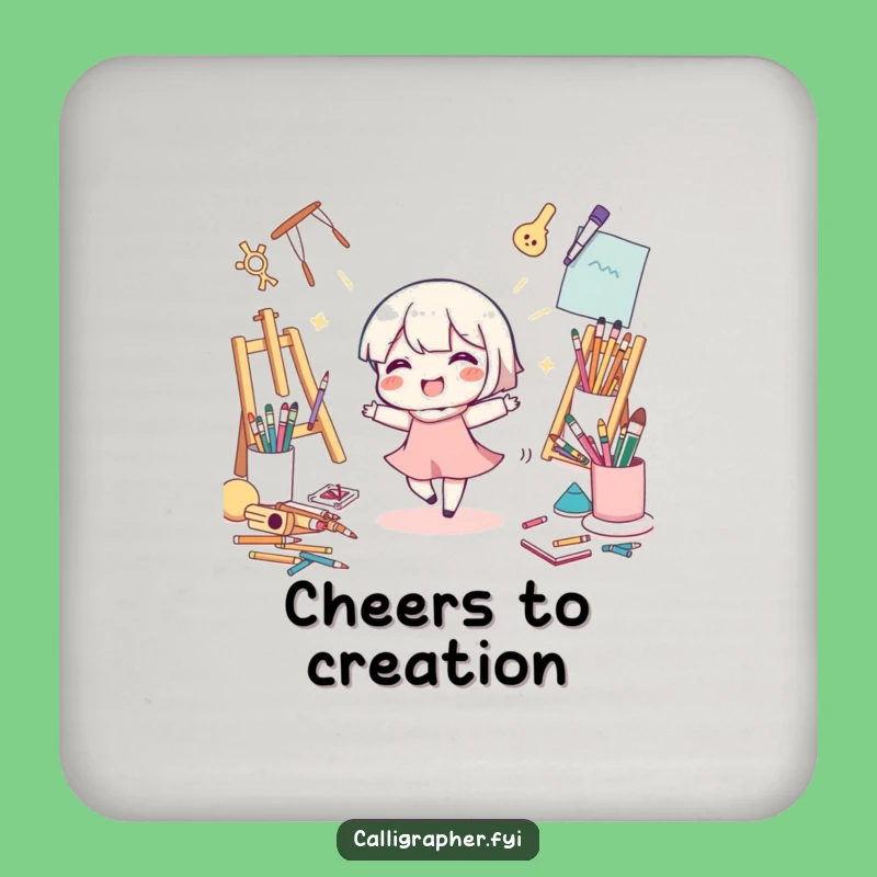 Funny Creative Surface Coaster: Art Dance Character, Party Gift