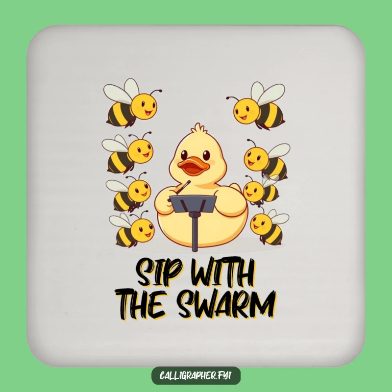 Funny Ducky Conductor Coaster: Protect Your Surfaces with Humor