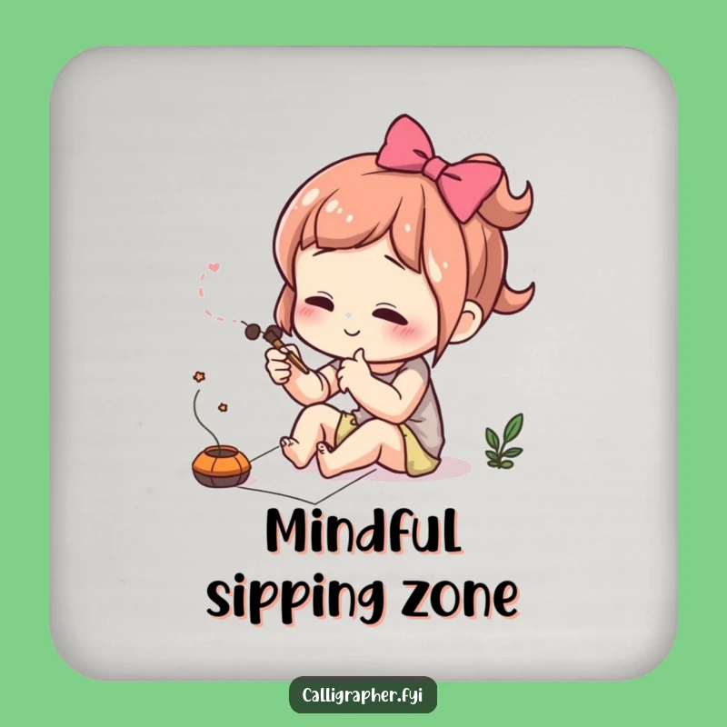 Funny Intense Focus Drink Coaster: Protect Surfaces with Precision!