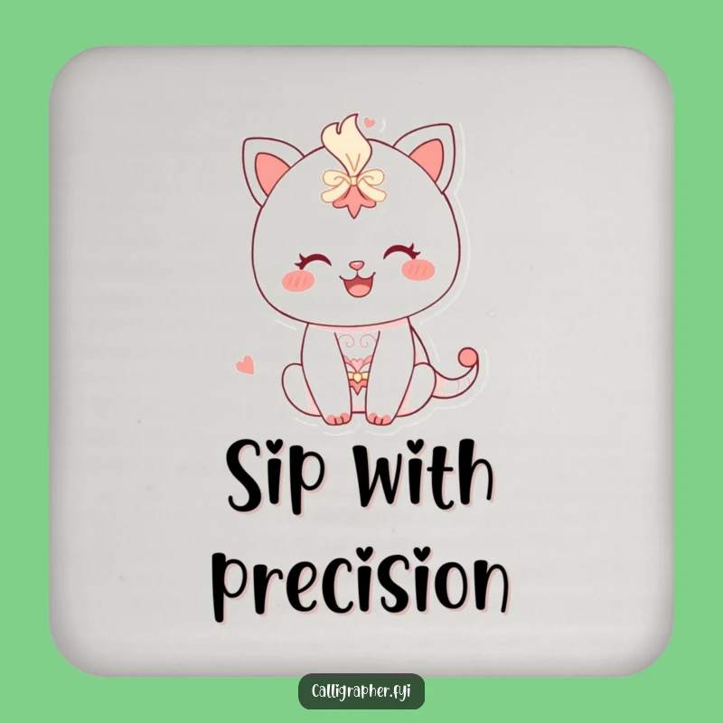 Funny Happy Character Drawing Coaster - Protect Your Surfaces with Art!