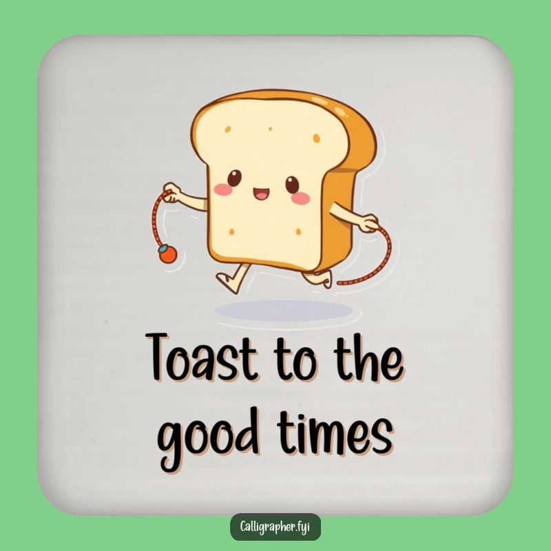 Funny Bread Skipping Coaster: Protect Your Surfaces with Humor