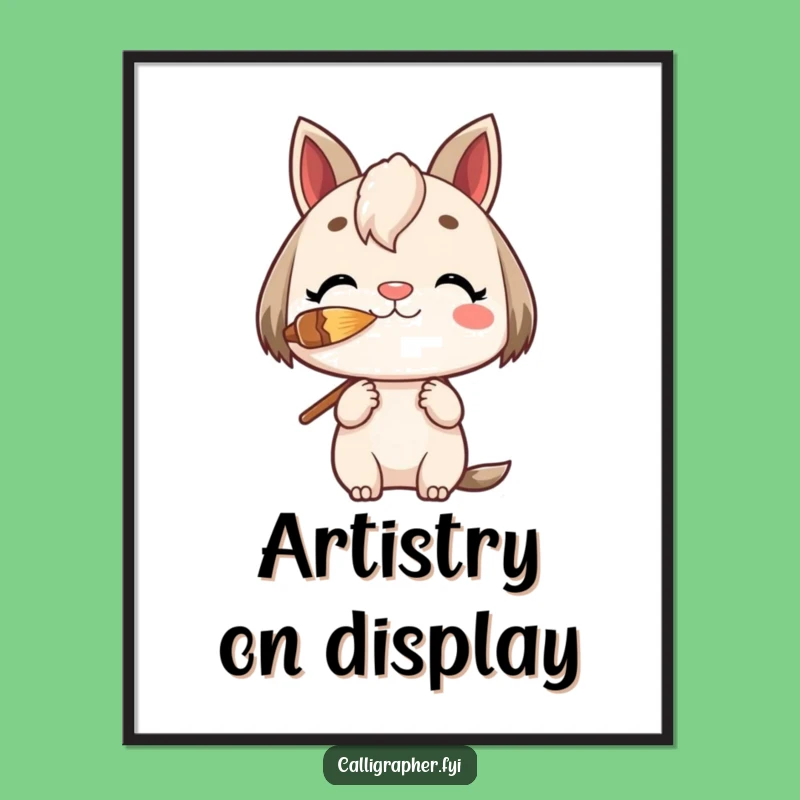 Funny Charming Character Balancing Poster - Artistic Focus for Your Walls!