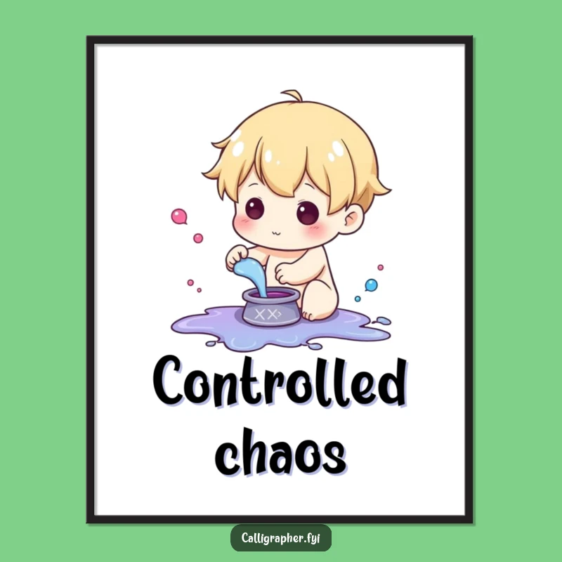 Funny Ink Splash Poster: Playful Art for a Humorous Vibe!