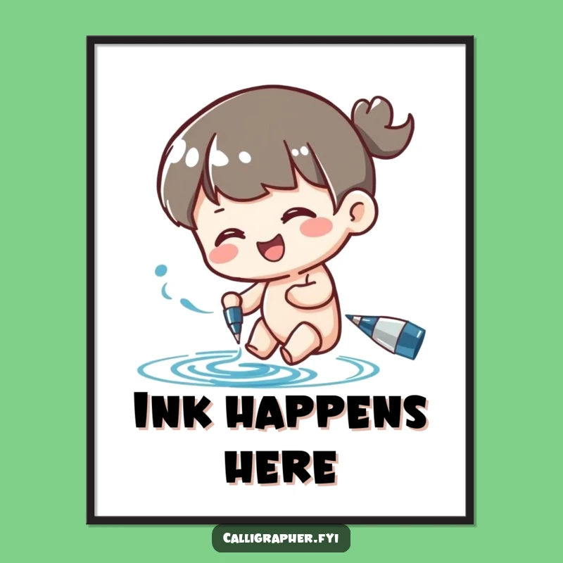 Funny Ink Swirl Poster: Art That Inspires Creativity