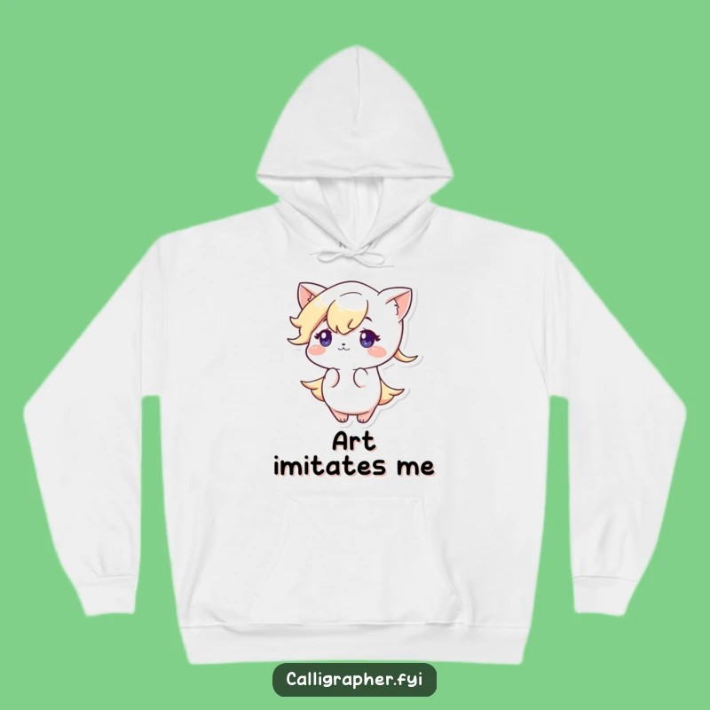 Cozy Funny Artist Hoodie: Cute Character Elegant Flourish Warmth