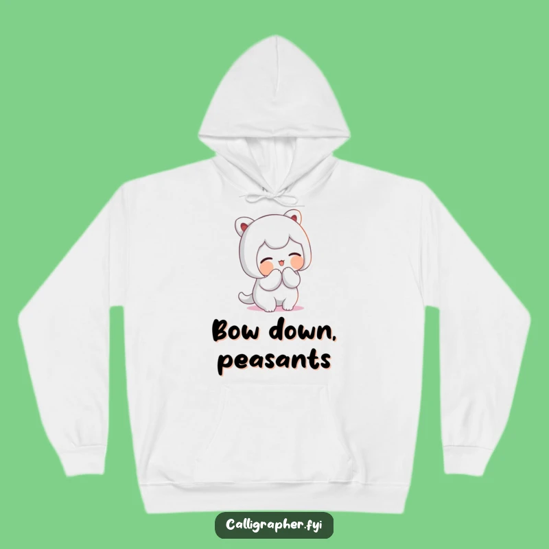 Funny Artistic Bow Hoodie - Cute Character Proud Smile Cozy Gift