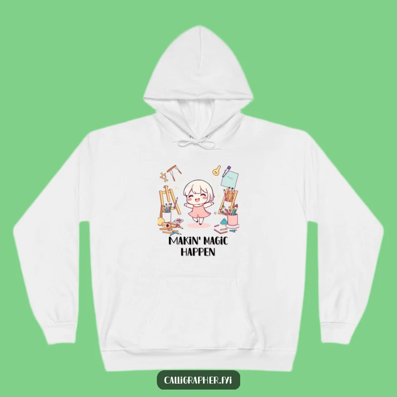 Cozy Creative Spirit Hoodie: Funny Art Dance Character, Warm Gift