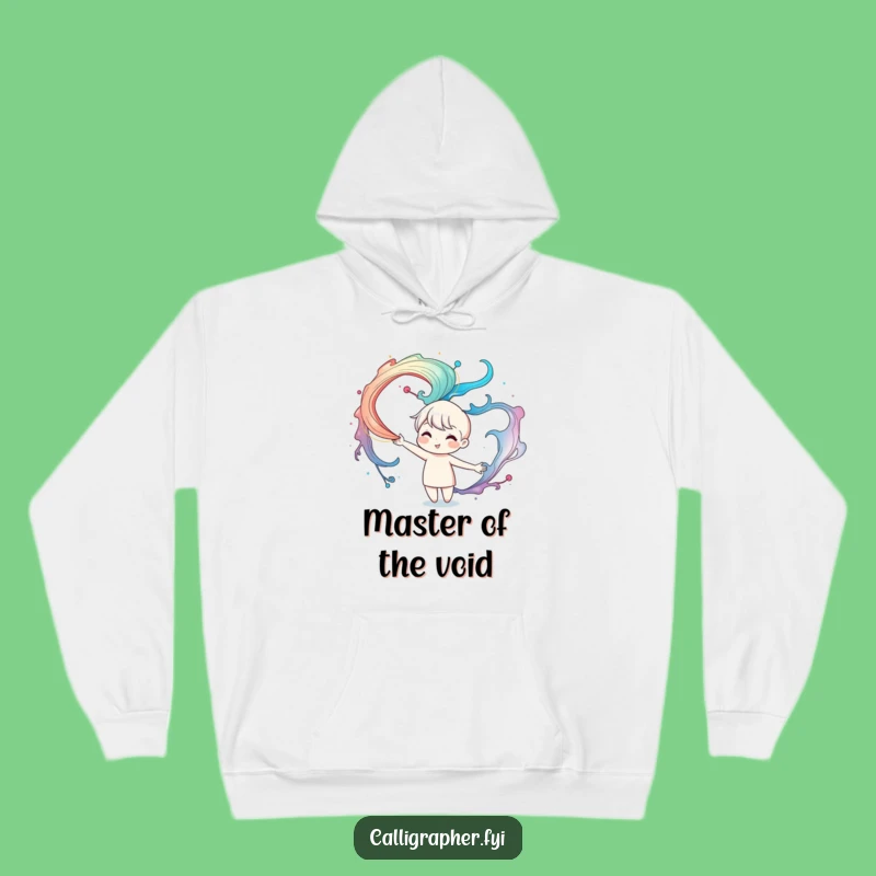 Cozy Funny Ink Swirl Hoodie: Cute Character Art, Perfect Warm Gift for Creatives!