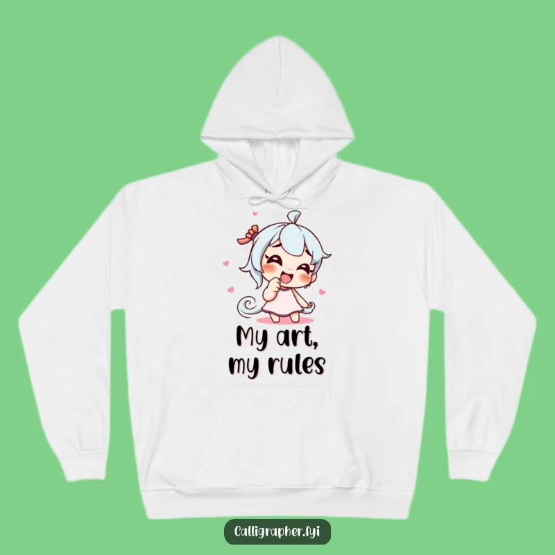 Funny Artist Finger Paint Hoodie: Cozy Giggling Character Artist's Swirls, Perfect Funny Gift