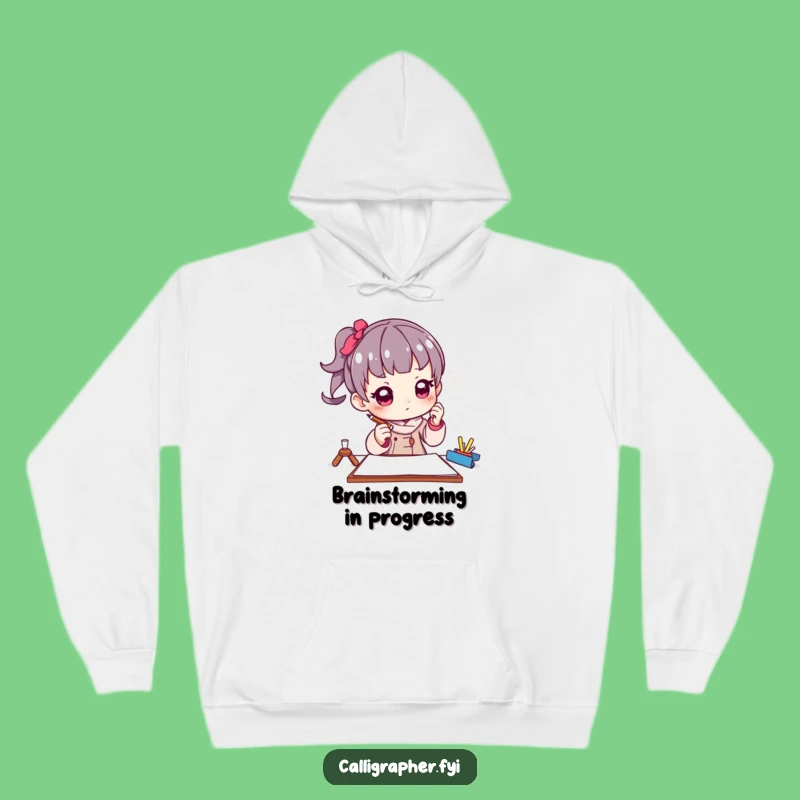 Funny Artist Pencil Pose Hoodie: Cozy Thoughtful Character, Perfect Funny Gift