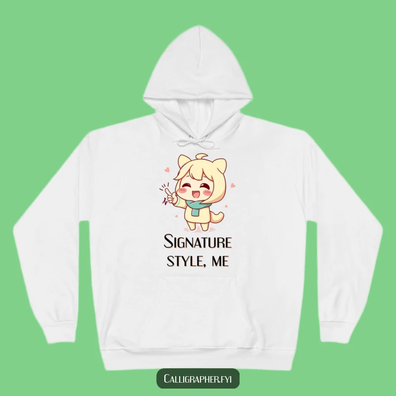 Funny Signature Flourish Hoodie: Cozy Up with Dramatic and Humorous Style!