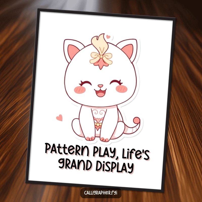 Funny Free Printable Wall Art: Happy character engrossed in drawing an intricate pattern, a downloadable piece of art with quirky charm.