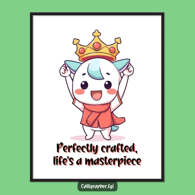 Free Printable Funny Wall Art: Kawaii Masterpiece Creator Downloadable Decor