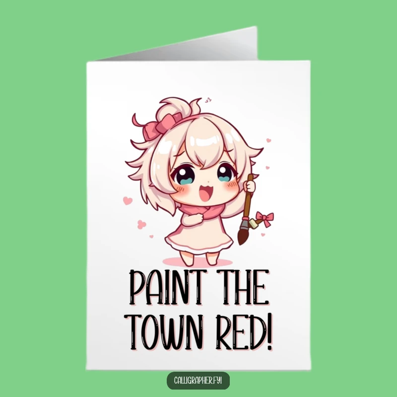 Free Printable Birthday Card: Artistic Rice, Funny Downloadable Gift