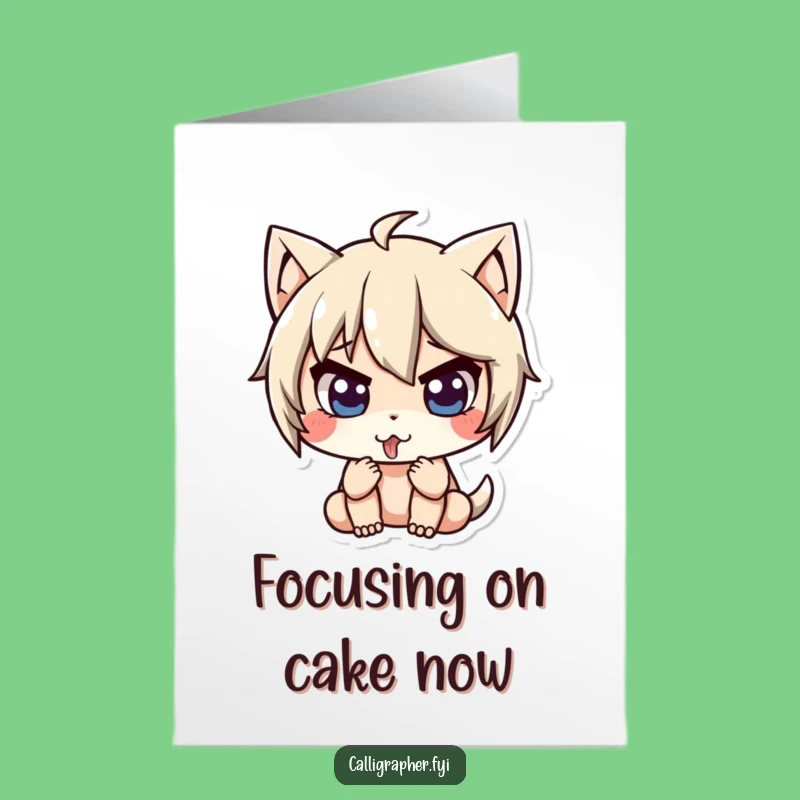 Free Printable Birthday Card: Funny Concentrating Character, DIY Downloadable Gift for Laughs