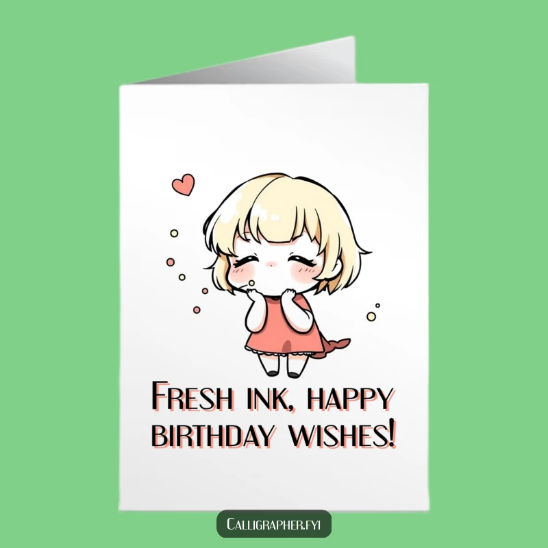 Free Printable Birthday Card: Inked Design Blow, Funny Downloadable Gift
