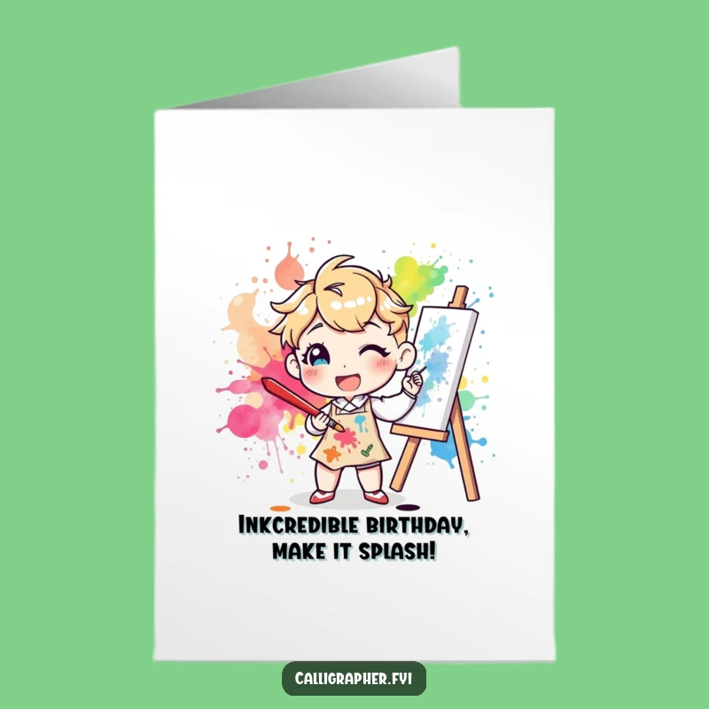 Funny Artist Birthday Card: Free Printable Downloadable Greeting Card for Artists