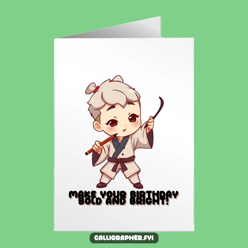 Bold Artist Birthday Card: Free Printable Downloadable Greeting Card for Dramatic Flair