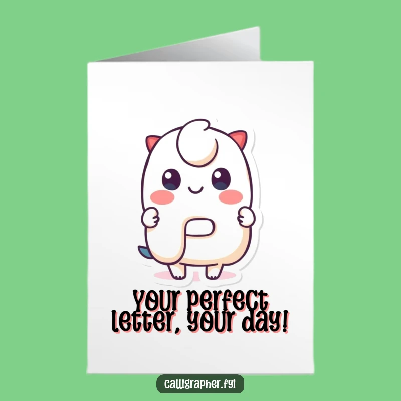 Free Printable Birthday Card: Cute Character's Perfect Letter Smile, Funny Downloadable Gift