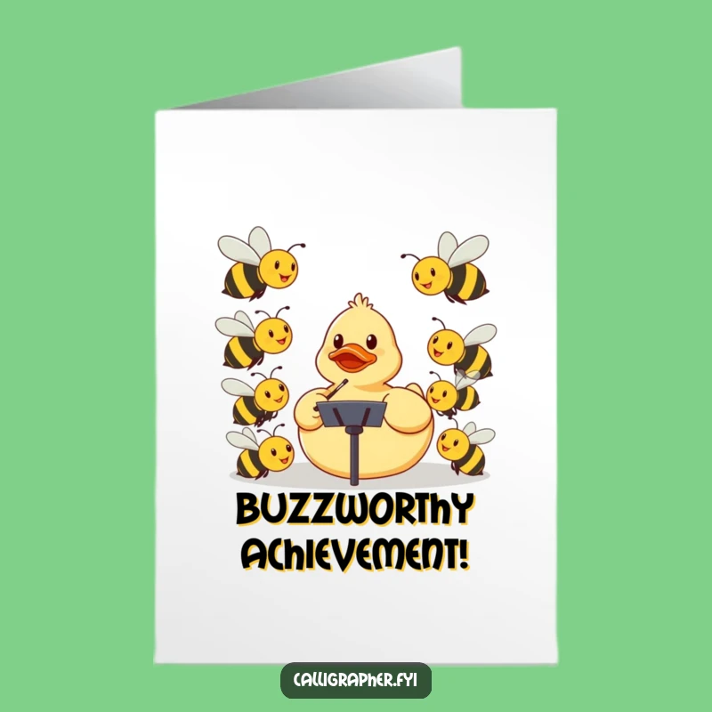 Free Printable Congrats Card: Duck Maestro - Funny Downloadable Gift!